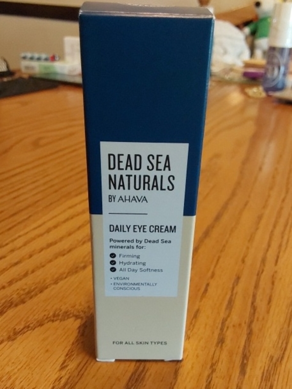 AHAVADead Sea Naturals Daily Eye Cream — Blue and Ivory Packaging